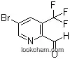 Molecular Structure of 1227489-83-9 (5-Bromo-3-(trifluoromethyl)-2-pyridinecarboxaldehyde)